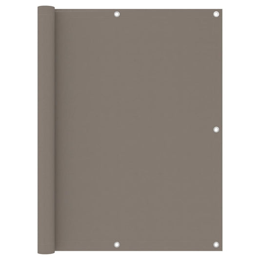 vidaXL Balcony Screen Taupe 120x300 cm Oxford Fabric