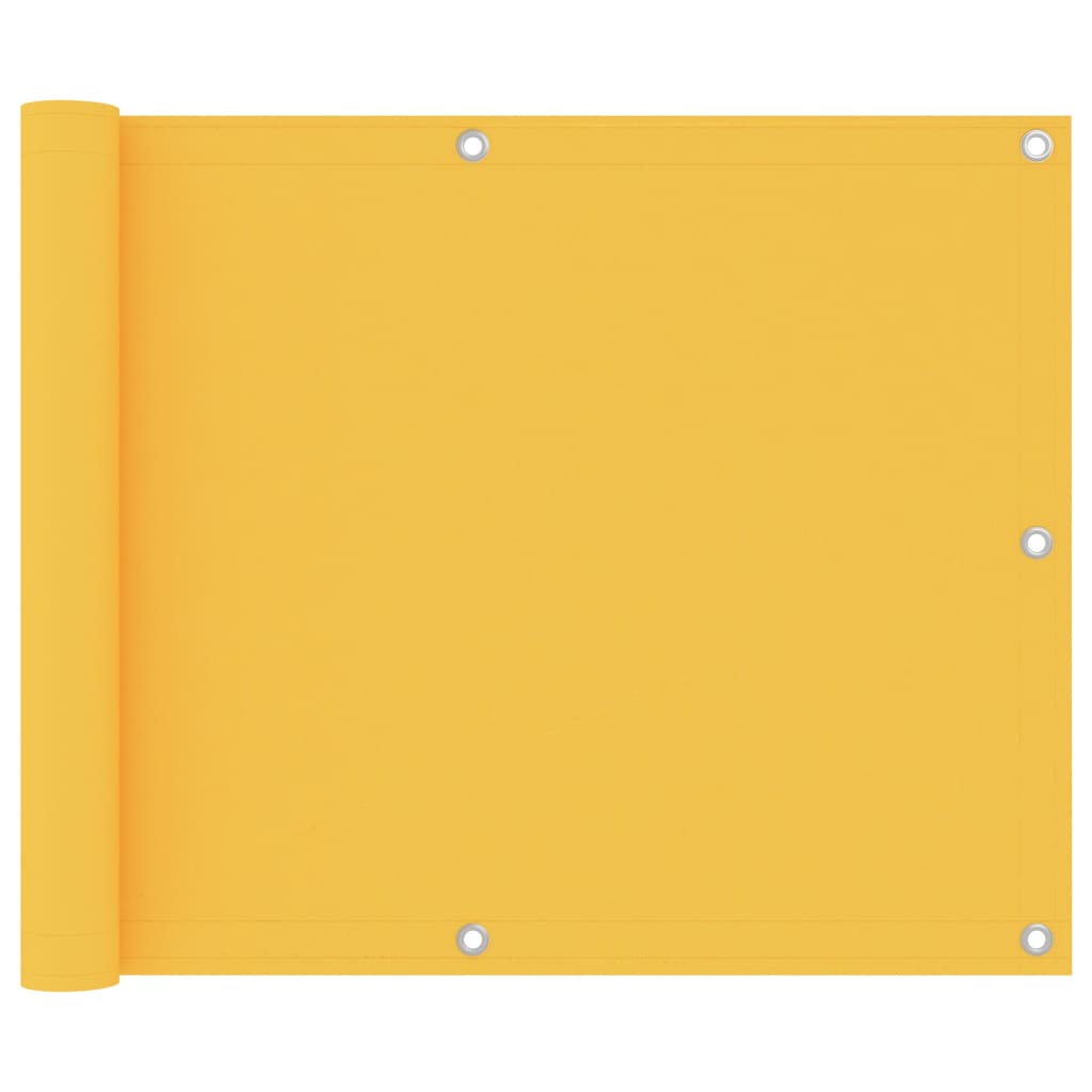 vidaXL Balcony Screen Yellow 75x500 cm Oxford Fabric