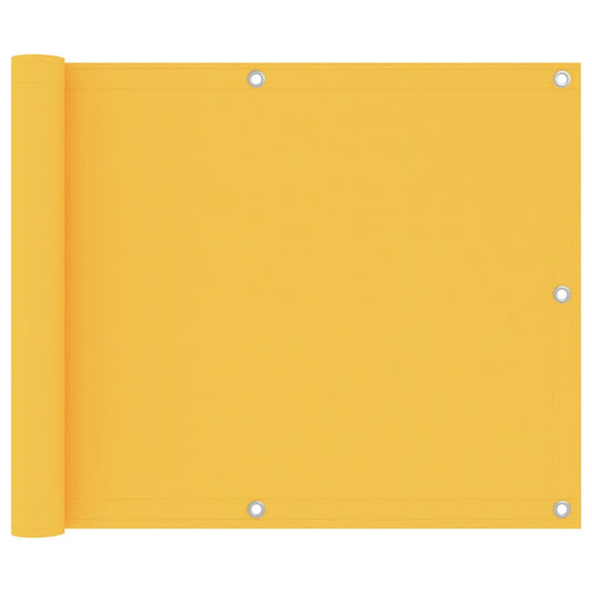 vidaXL Balcony Screen Yellow 75x500 cm Oxford Fabric