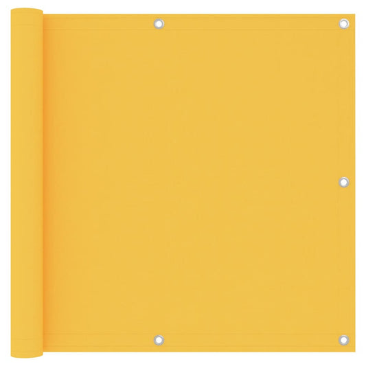 vidaXL Balcony Screen Yellow 90x300 cm Oxford Fabric