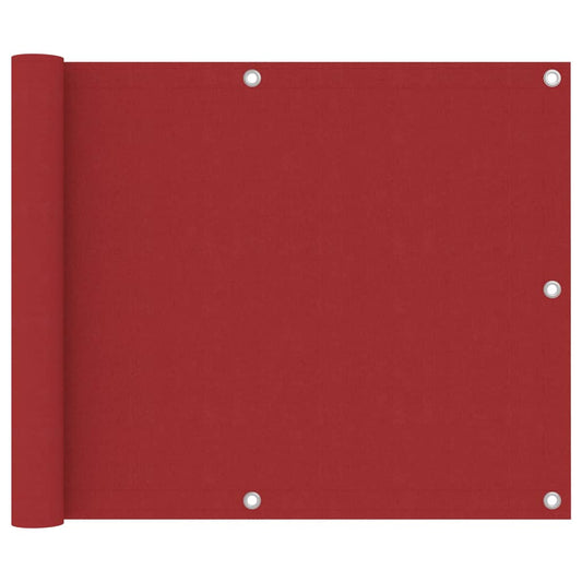 vidaXL Balcony Screen Red 75x300 cm Oxford Fabric