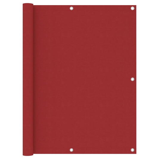 vidaXL Balcony Screen Red 120x600 cm Oxford Fabric