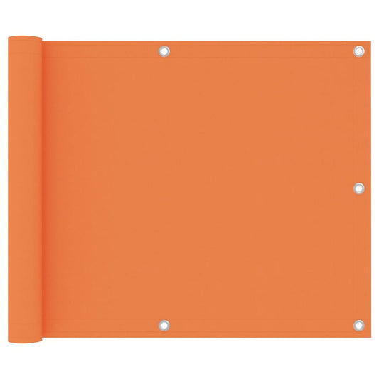 vidaXL Balcony Screen Orange 75x600 cm Oxford Fabric