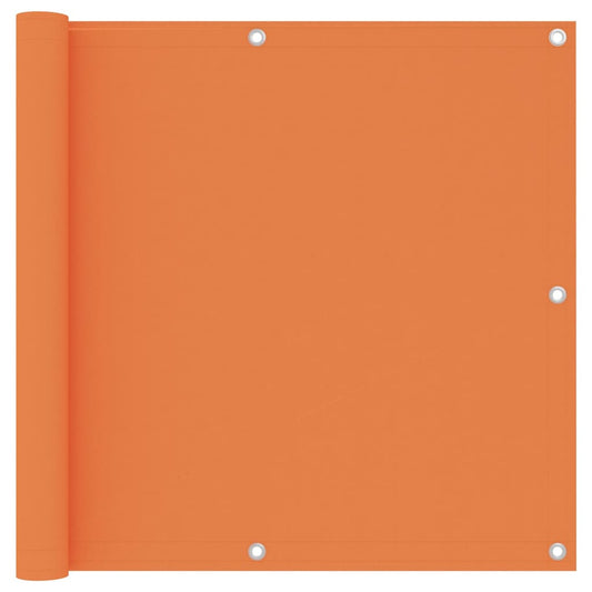 vidaXL Balcony Screen Orange 90x600 cm Oxford Fabric