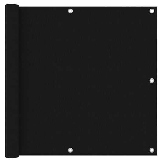 vidaXL Balcony Screen Black 90x300 cm Oxford Fabric