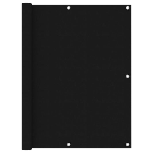 vidaXL Balcony Screen Black 120x500 cm Oxford Fabric