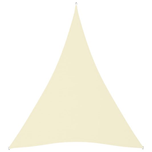 vidaXL Sunshade Sail Oxford Fabric Triangular 5x7x7 m Cream