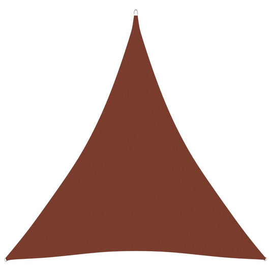 vidaXL Sunshade Sail Oxford Fabric Triangular 4.5x4.5x4.5 m Terracotta