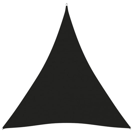 vidaXL Sunshade Sail Oxford Fabric Triangular 5x7x7 m Black