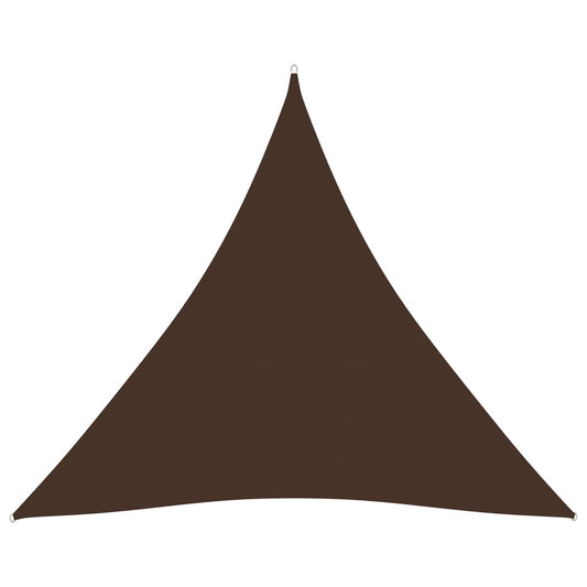 vidaXL Sunshade Sail Oxford Fabric Triangular 4x4x4 m Brown