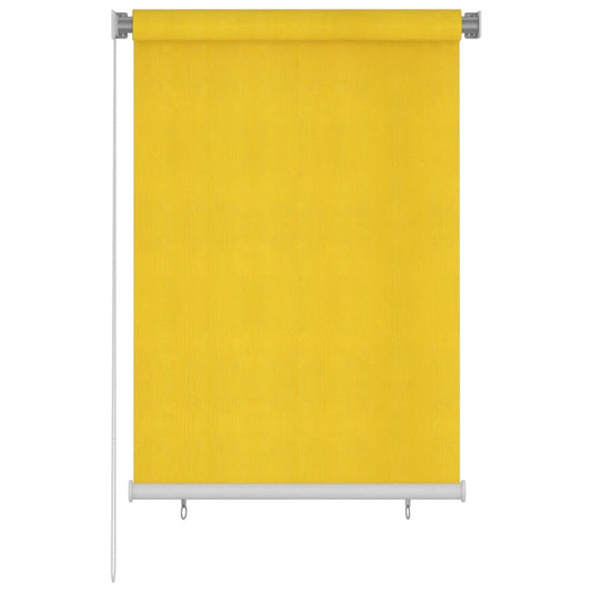 vidaXL Outdoor Roller Blind 100x140 cm Yellow HDPE
