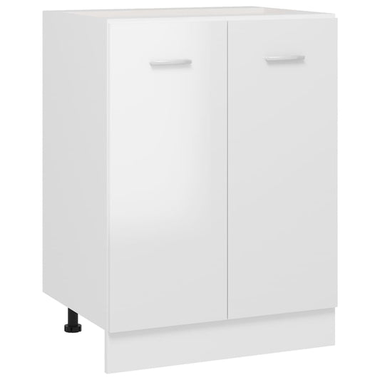 vidaXL Bottom Cabinet High Gloss White 60x46x81.5 cm Engineered Wood