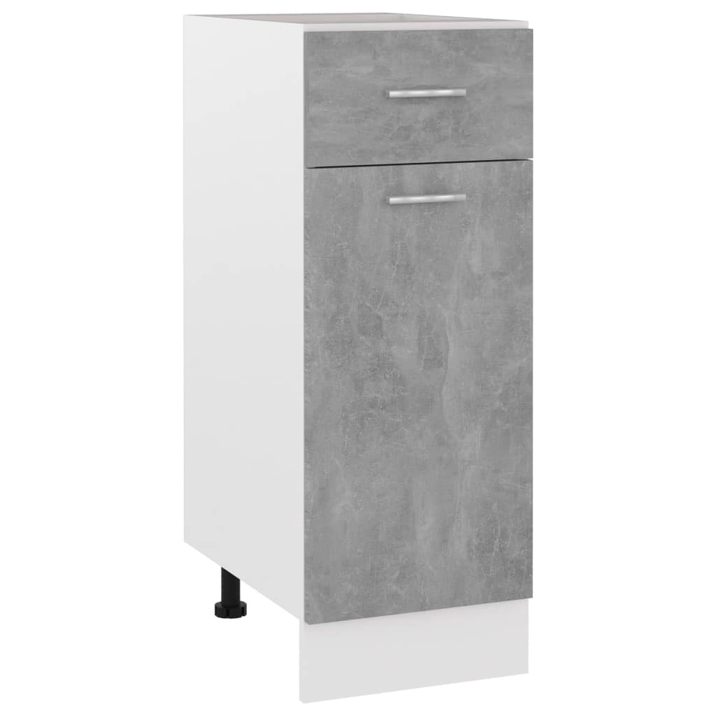 vidaXL Drawer Bottom Cabinet Concrete Grey 30x46x81.5 cm Engineered Wood