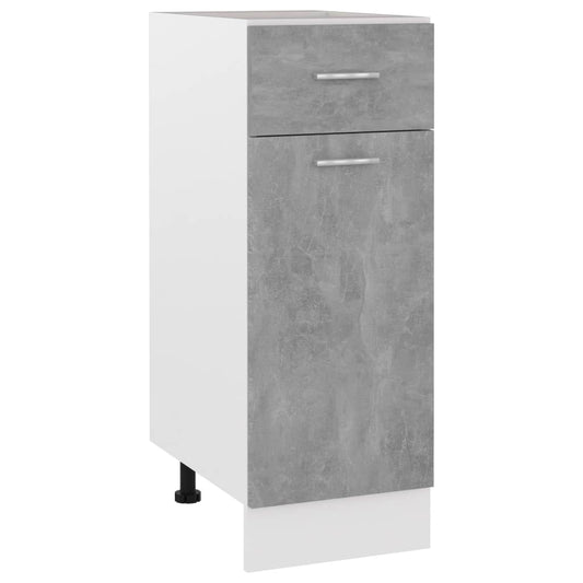 vidaXL Drawer Bottom Cabinet Concrete Grey 30x46x81.5 cm Engineered Wood