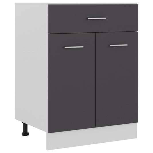 vidaXL Drawer Bottom Cabinet Grey 60x46x81.5 cm Engineered Wood