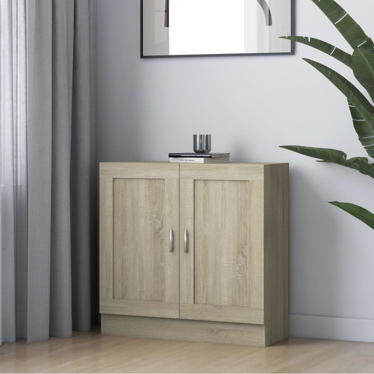 vidaXL Book Cabinet Sonoma Oak 82.5x30.5x80 cm Engineered Wood