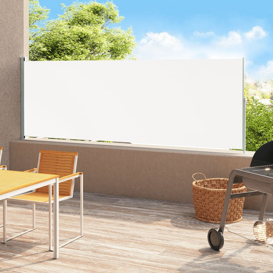 vidaXL Patio Retractable Side Awning 220x500 cm Grey