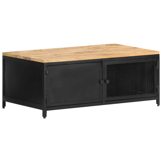vidaXL Coffee Table 90x50x37 cm Solid Rough Mango Wood