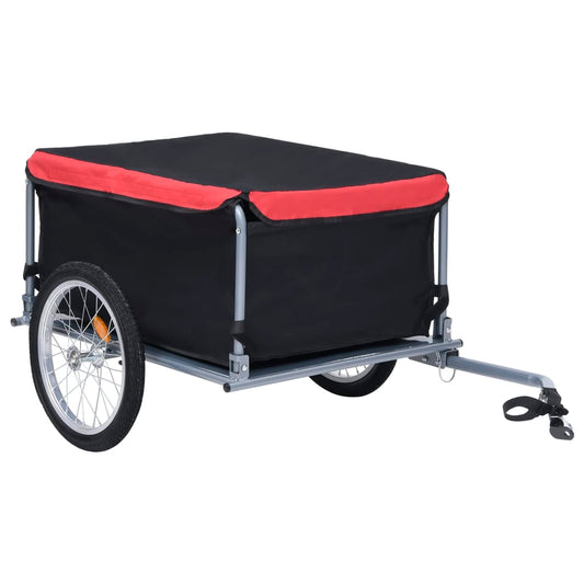 vidaXL Bike Cargo Trailer Black and Red 65 kg