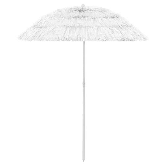 vidaXL Hawaii Beach Umbrella White 180 cm