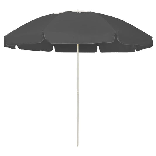 vidaXL Beach Umbrella Anthracite 240 cm