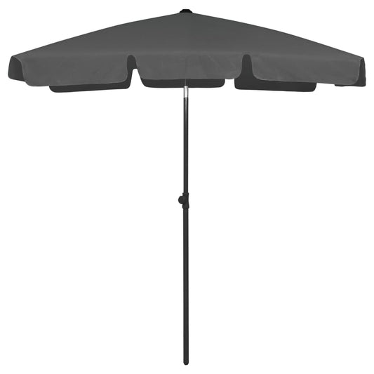 vidaXL Beach Umbrella Anthracite 180x120 cm