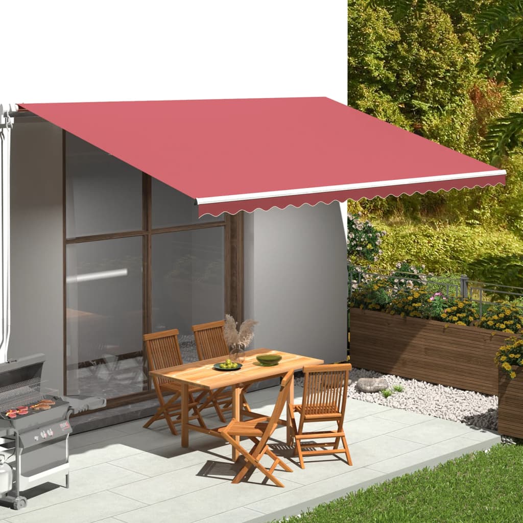 vidaXL Replacement Fabric for Awning Burgundy Red 5x3 m