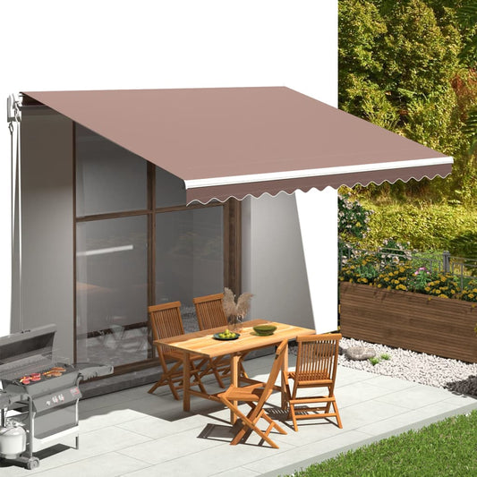 vidaXL Replacement Fabric for Awning Brown 4.5x3.5 m