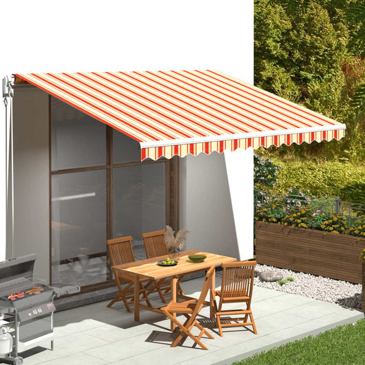 vidaXL Replacement Fabric for Awning Yellow and Orange 4.5x3 m