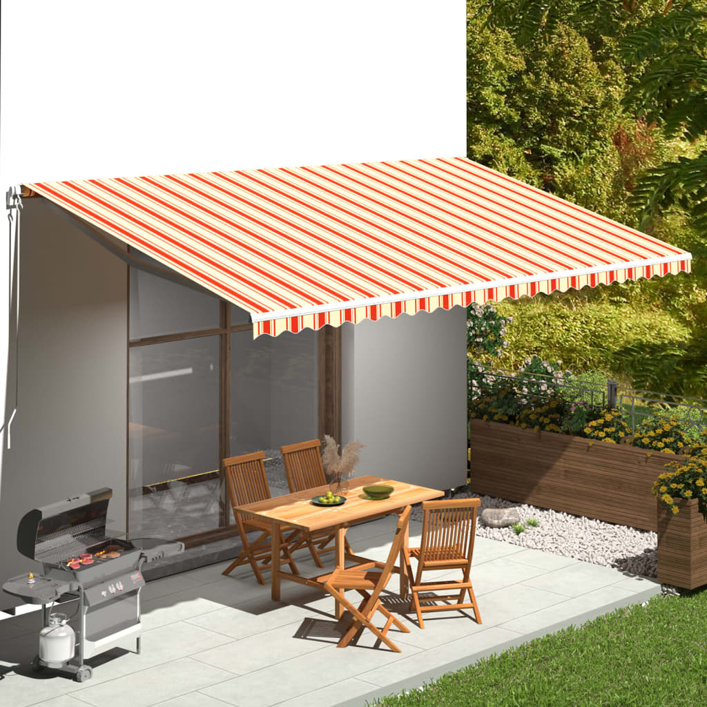 vidaXL Replacement Fabric for Awning Yellow and Orange 6x3 m