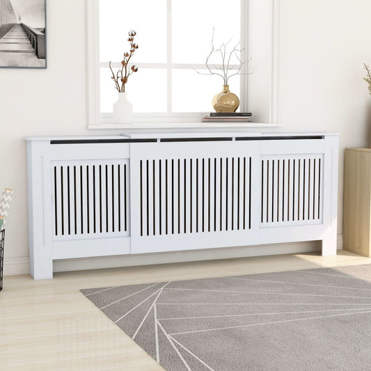 vidaXL MDF Radiator Cover White 205 cm