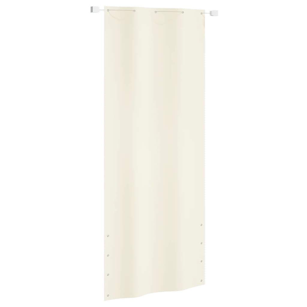vidaXL Balcony Screen Cream 100x240 cm Oxford Fabric