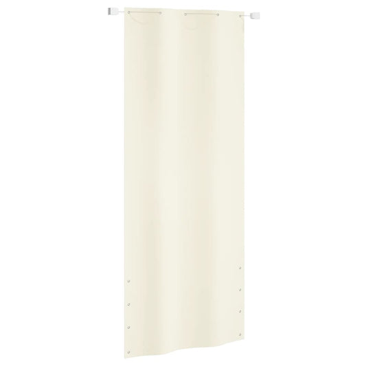 vidaXL Balcony Screen Cream 100x240 cm Oxford Fabric