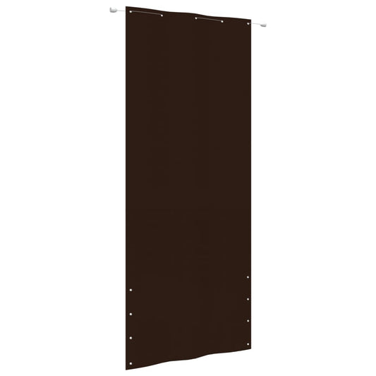 vidaXL Balcony Screen Brown 100x240 cm Oxford Fabric