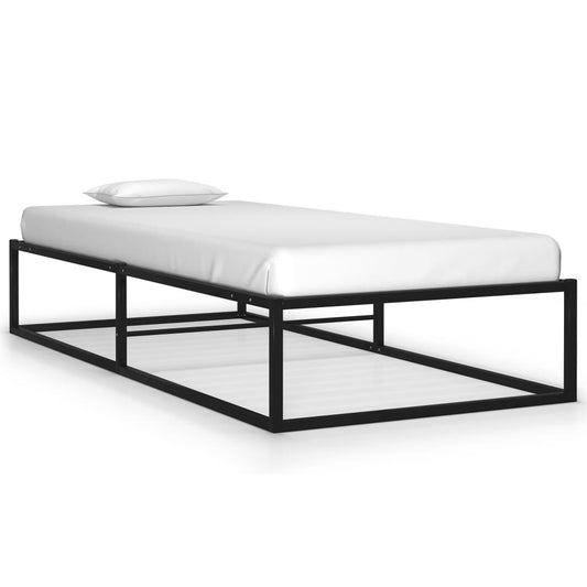 vidaXL Bed Frame Black Metal 100x200 cm