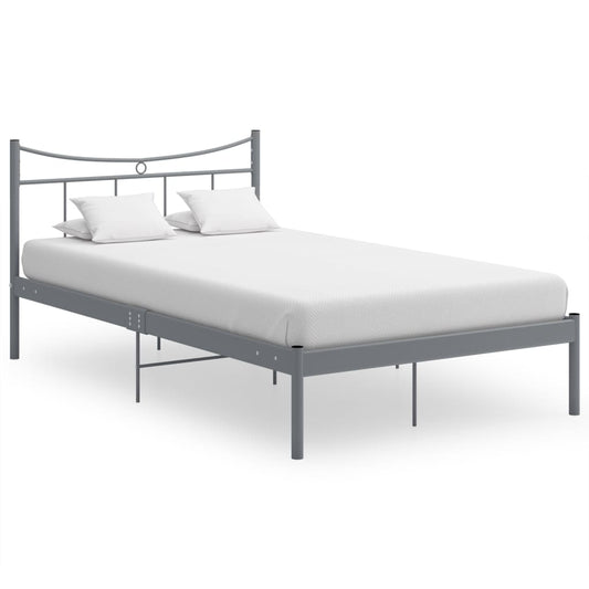 vidaXL Bed Frame Grey Metal 120x200 cm