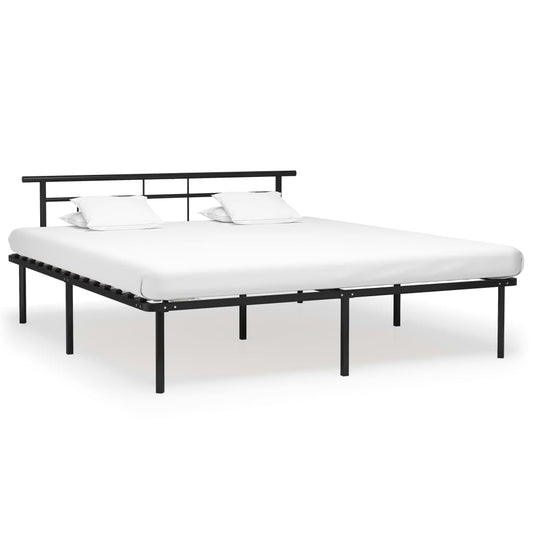 vidaXL Bed Frame Black Metal 200x200 cm