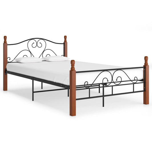 vidaXL Bed Frame Black Metal 120x200 cm