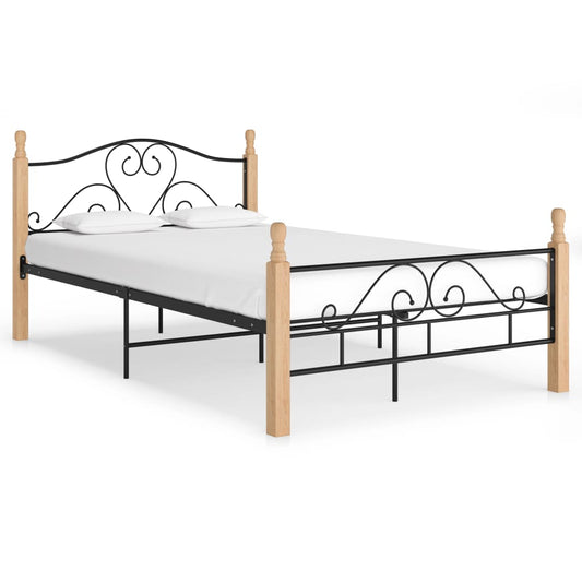 vidaXL Bed Frame Black Metal 120x200 cm