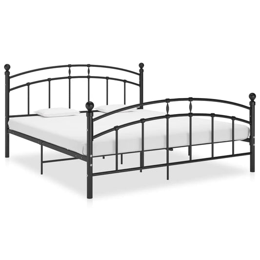 vidaXL Bed Frame Black Metal 160x200 cm