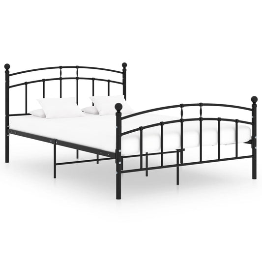 vidaXL Bed Frame Black Metal 200x200 cm