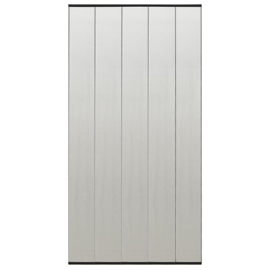 vidaXL Insect Door Screen with 5-Piece Mesh Curtain Black 120x240 cm