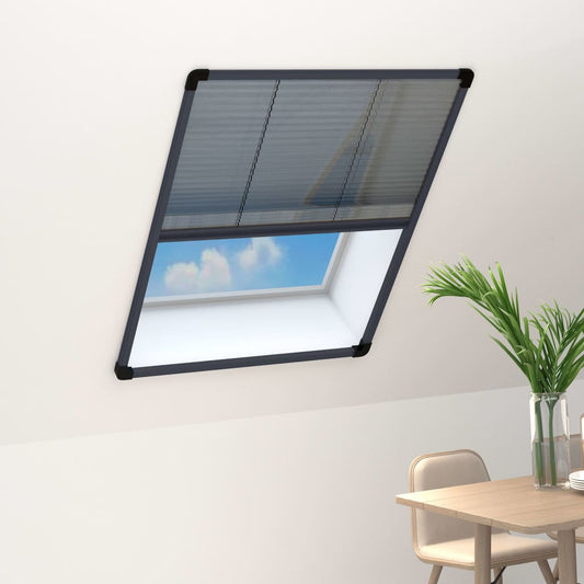 vidaXL Plisse Insect Screen for Windows Aluminium Anthracite 60x80cm