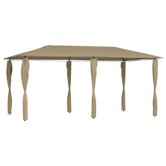 vidaXL Gazebo with Post Covers 3x6x2.6 m Taupe 160 g/må_