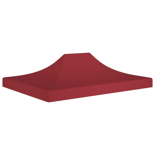 vidaXL Party Tent Roof 4x3 m Burgundy 270 g/må_