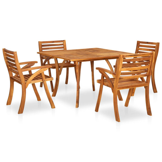 vidaXL 5 Piece Garden Dining Set Solid Acacia Wood