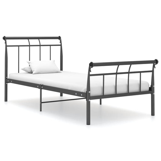 vidaXL Bed Frame Black Metal 90x200 cm