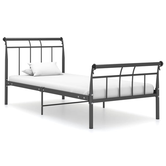 vidaXL Bed Frame Black Metal 100x200 cm