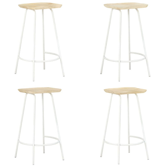 vidaXL Bar Stools 4 pcs Solid Mango Wood