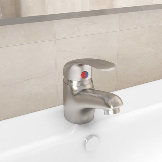 vidaXL Basin Mixer Tap Silver 13x10 cm